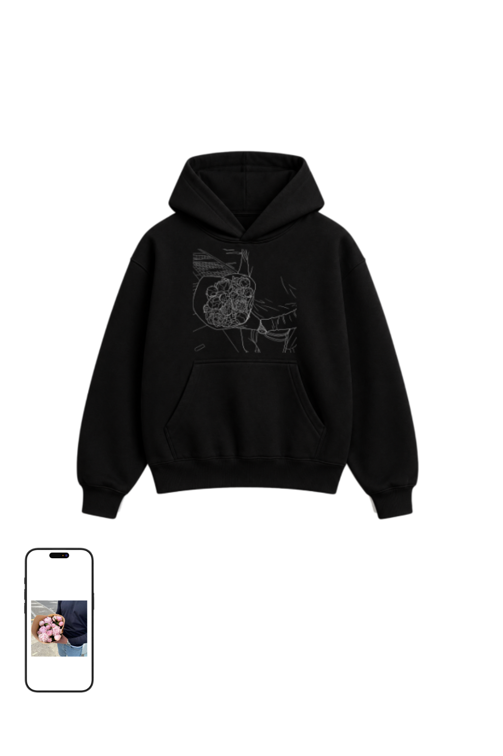 Bluza z obrysem dla par 280GSM