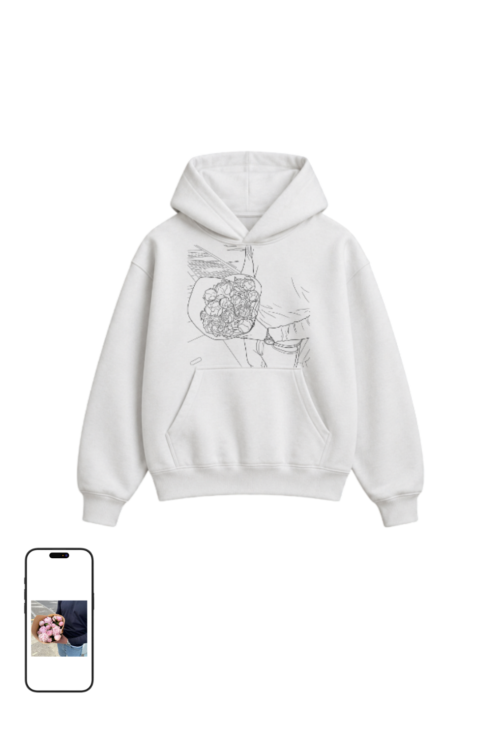 Bluza z obrysem dla par 460GSM